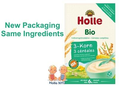 Holle Organic Porridge Baby Cereal 3-grain 250g Free Shipping